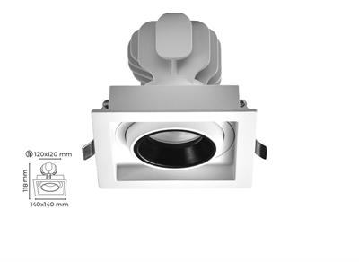 Molled 20W&30W Sıva Altı Kare Led Spot Armatür MOL5024