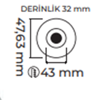 Molled 3W Ledli Sıva Altı Mini Spot MOL7008