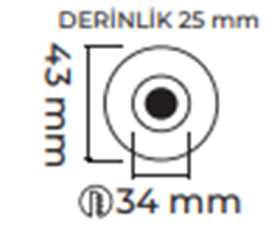 Molled 3W Ledli Sıva Altı Mini Spot MOL7040