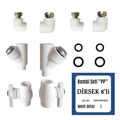 8 Lİ KOMBİ BAĞLANTI SETİ DİRSEKLİ KALDE 3262-KME-100008