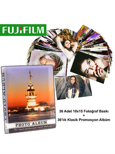 36 adet 10x15 Fotoğraf Baskı Ve 36 Adet Fotoğraf Kapasiteli Albüm