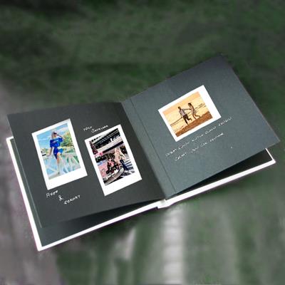 Mini Anı Defteri 17x17 Cm - 20 Adet 5x7 Cm İntax Fotoğraf Baskı, Beyaz Jel Kalem ve Bant Hediye 