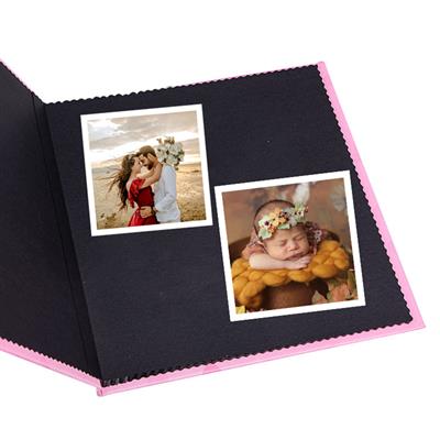 Pembe Anı Defteri 20 Adet 10x10 Cm Solmaz Fotoğraf Baskı, Beyaz Jel Kalem ve Bant Hediye (kendin tasarla, yapıştır, oluştur ) 