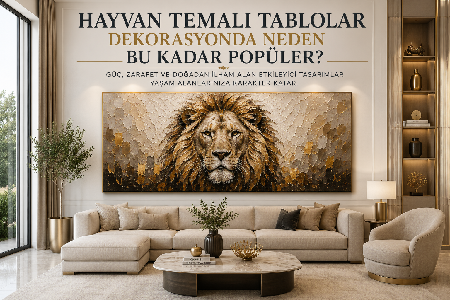 Modern salon dekorasyonunda kullanılan hayvan temalı dokulu yağlı boya tablo,hayvan temalı tablo