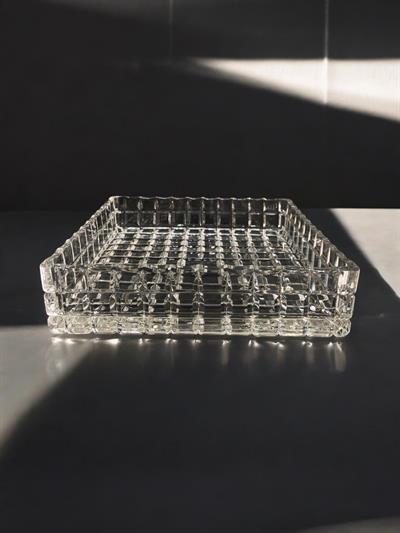  DERİN KARE TABAK KARE DEKOR/ DİLİMLİ ŞEFFAF AYAKSIZ