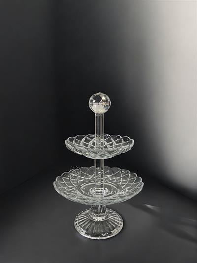 2 Katlı Lokumluk Küçük Boy Kafes Dilimli Şeffaf