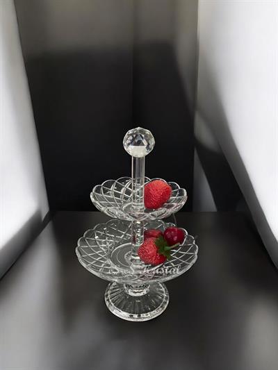 2 Katlı Lokumluk Küçük Boy Kafes Dilimli Şeffaf