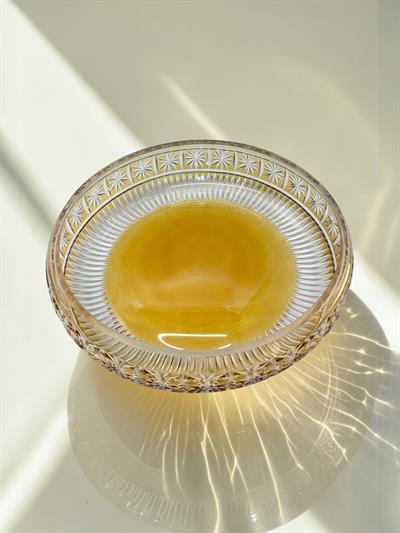 28CM NİLÜFER KASE ORİON DEKOR AMBER AYAKSIZ