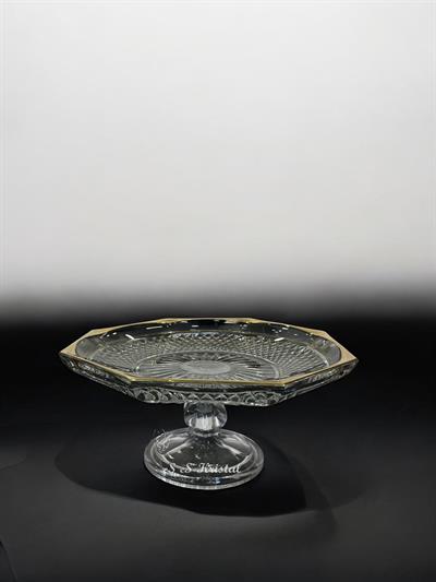 8 Köşeli Tabak Tarama Şeffaf Altın Şerit