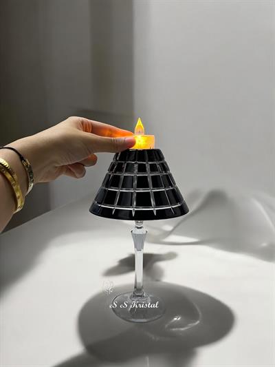 Abajur Mumluk Kare Siyah