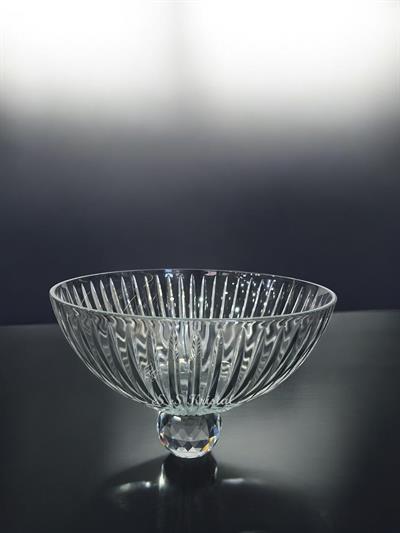 Aqua Meyvelik Kristal Top Ayaklı  Dik Kesme Şeffaf