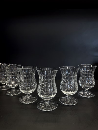 Ayaklı Çay Bardağı Kare Şeffaf