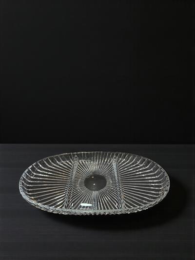 BÖLMELİ OVAL TABAK DİK KESME ŞEFFAF AYAKSIZ 