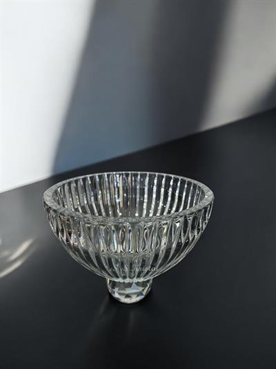 Büyük Yumurta Kase Kristal Top Ayaklı Dik Kesme Şeffaf