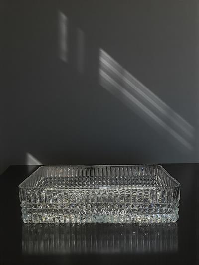 DERİN DİKDÖRTGEN TABAK ÇİT DEKOR ŞEFFAF