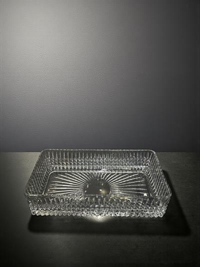 DERİN DİKDÖRTGEN TABAK ÇİT DEKOR ŞEFFAF