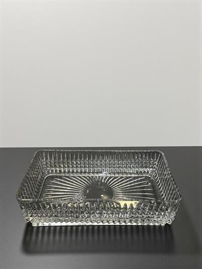 DERİN DİKDÖRTGEN TABAK ÇİT DEKOR ŞEFFAF