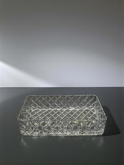 DERİN DİKDÖRTGEN TABAK KAFES DEKOR ŞEFFAF