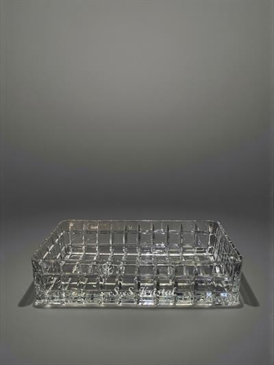 DERİN DİKDÖRTGEN TABAK KARE DEKOR ŞEFFAF