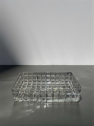 DERİN DİKDÖRTGEN TABAK KARE DEKOR ŞEFFAF