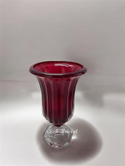 Diamond Vazo 23 Cm Sadecam Kırmızı
