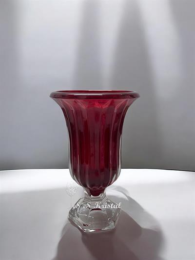 Diamond Vazo 23 Cm Sadecam Kırmızı