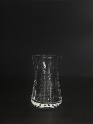 Heybeli Çay Bardağı Şerit Şeffaf