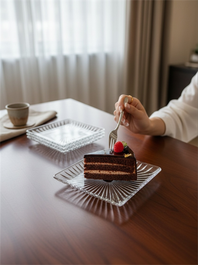 Kare Tabak Küçük Boy Dik Kesme Şeffaf