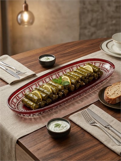 Kayık Tabak 50 Cm Orion Kırmızı