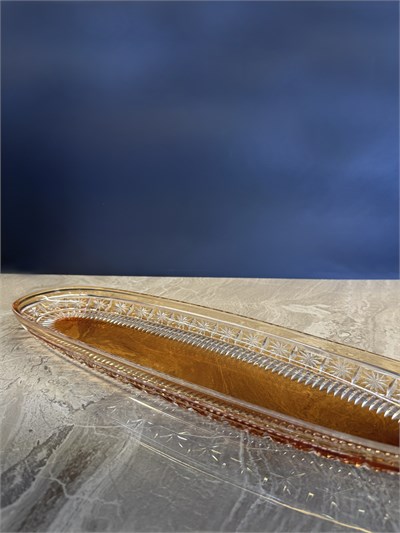 Kayık Tabak 50cm Orion Dekor Amber Ayaksız