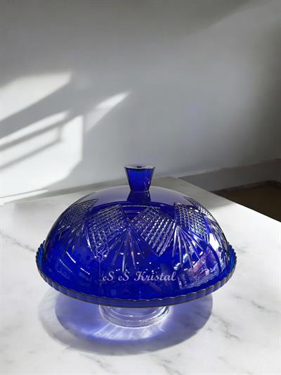 Kek Fanusu Büyük Boy 31 Cm Püskül Mavi