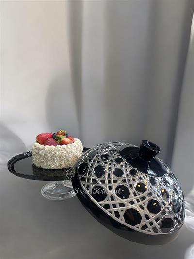 Kek Fanusu Büyük Boy Hasır Siyah