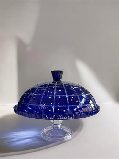 Kek Fanusu Büyük Boy Kare Mavi 