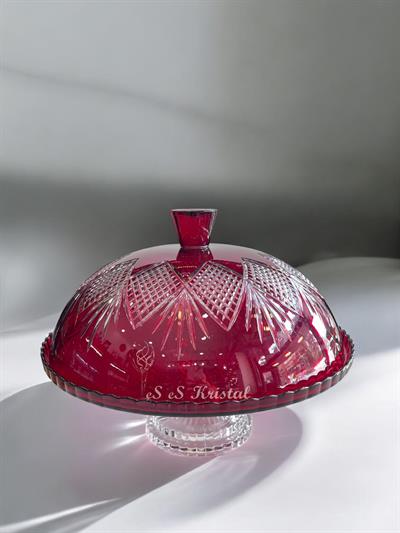 Kek Fanusu Büyük Boy Püskül Kırmızı