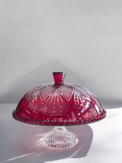 Kek Fanusu Büyük Boy Püskül Kırmızı