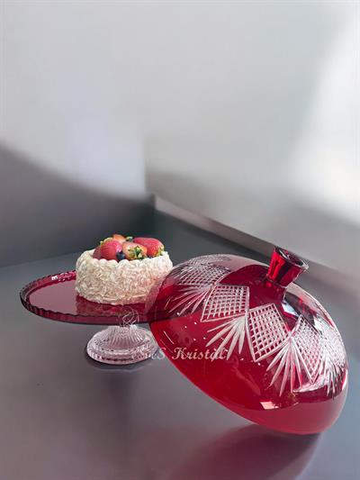 Kek Fanusu Büyük Boy Püskül Kırmızı