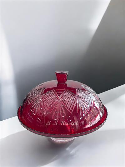 Kek Fanusu Büyük Boy Püskül Kırmızı