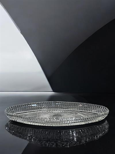 Kristal Kayık Tabak 40 Cm Çit Şeffaf