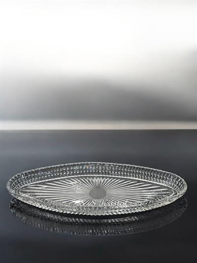 Kristal Kayık Tabak 40 Cm Çit Şeffaf