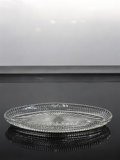 Kristal Kayık Tabak 40 Cm Çit Şeffaf