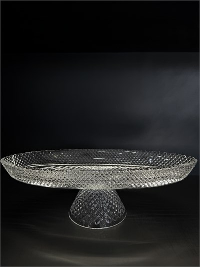 Kristal Kayık Tabak 40 Cm Tarama Şeffaf