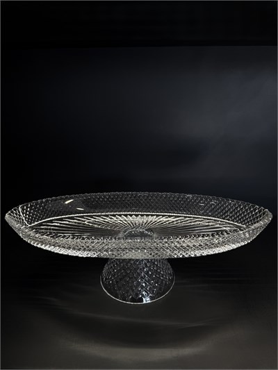 Kristal Kayık Tabak 40 Cm Tarama Şeffaf