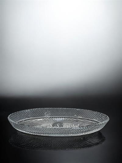Kristal Kayık Tabak 40 Cm Tarama Şeffaf