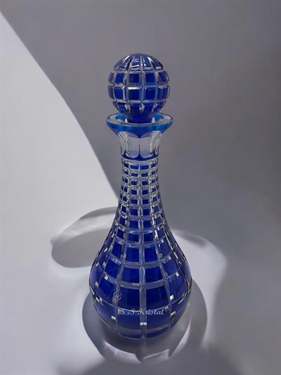 Kristal Şişe Kare Mavi
