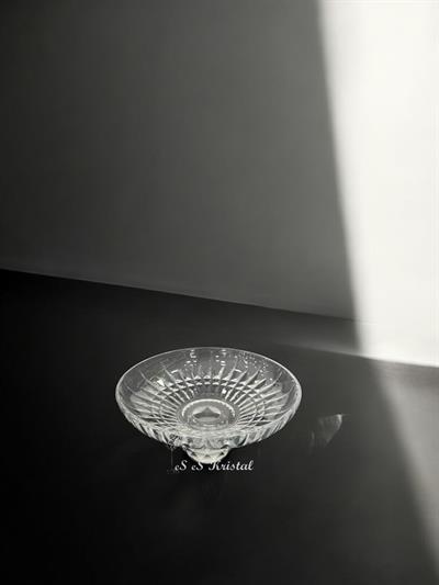 Küçük Boy Tek Katlı Lokumluk Kristal Top Ayaklı Çit Şeffaf