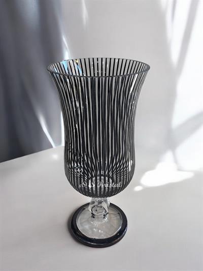 Lavin Vazo Uzun 35 Cm İnce Dik Kesme Şeffaf Mat Platin Şerit