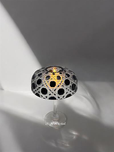 Mantar Abajur Mumluk Hasır Siyah