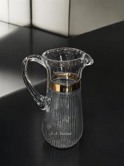 Modern Sürahi Dik Kesme Şeffaf Altın Şerit