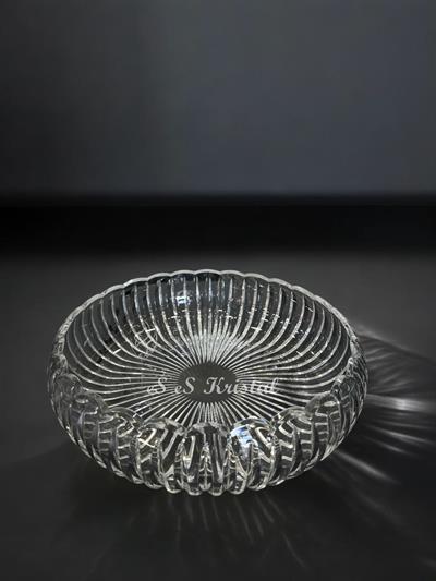 Nilüfer Kase Dik Kesme Dilimli Şeffaf 22 cm
