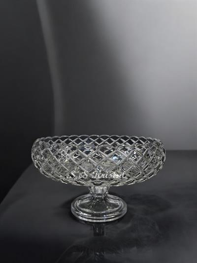 Nilüfer Kase Ayaklı Kafes Dilimli Şeffaf 22 cm